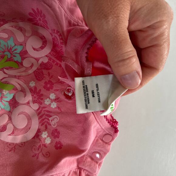 Flapdoodles Pink Heart Long Sleeve Top - 18 Months - Picture 5 of 5